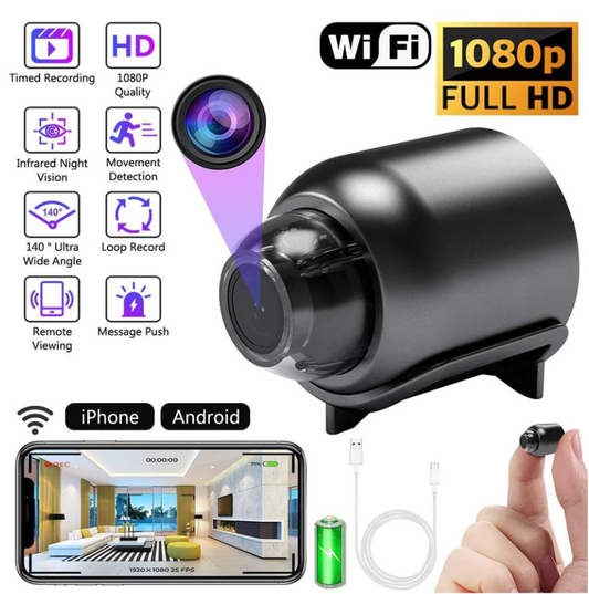 Mini Cámara de Seguridad Full HD 4K UltraVision™  - ¡Compra 1, Llévate 2! + Regalo sorpresa