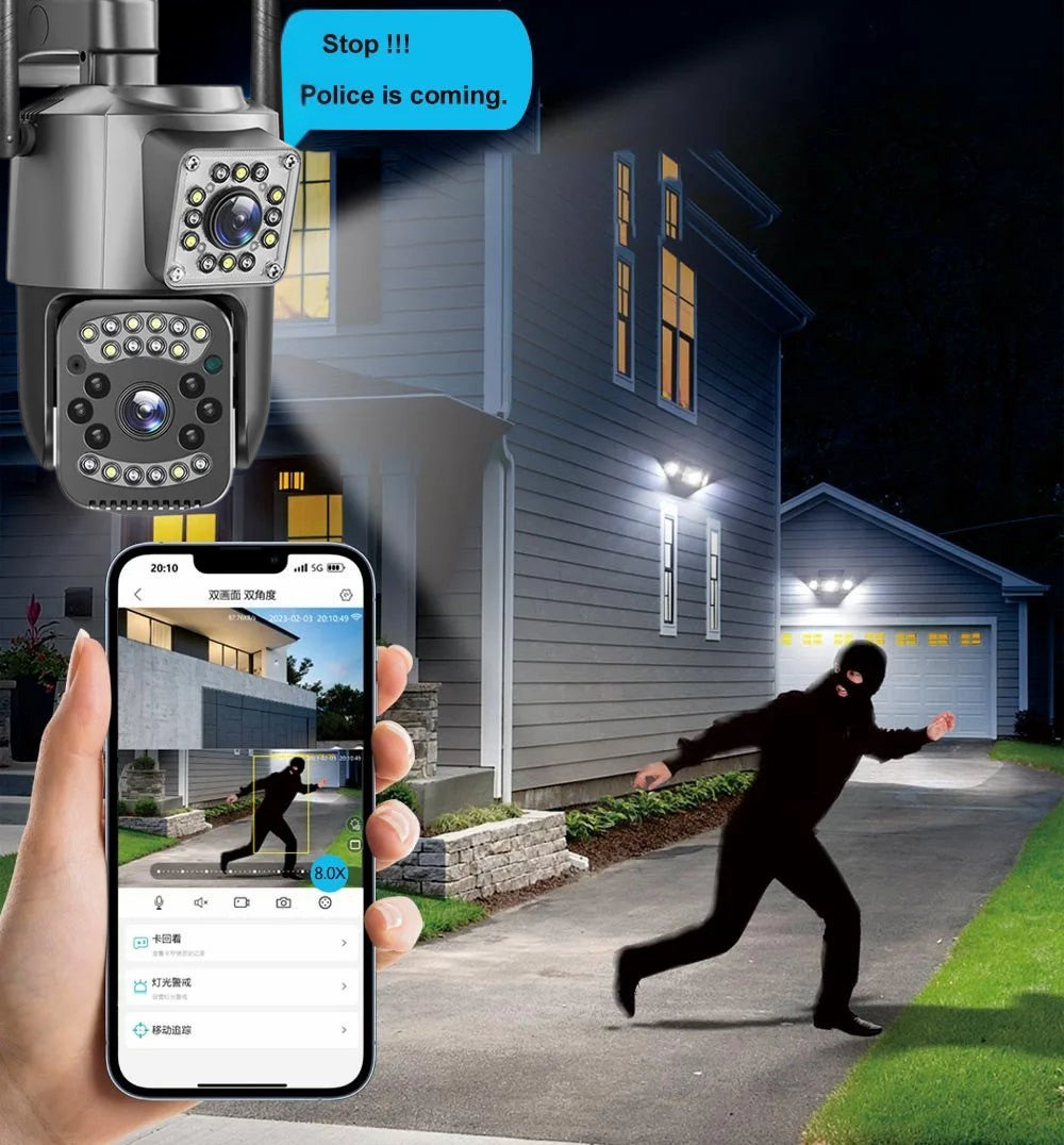 Camara De Seguridad Ptz Doble Lente Alta